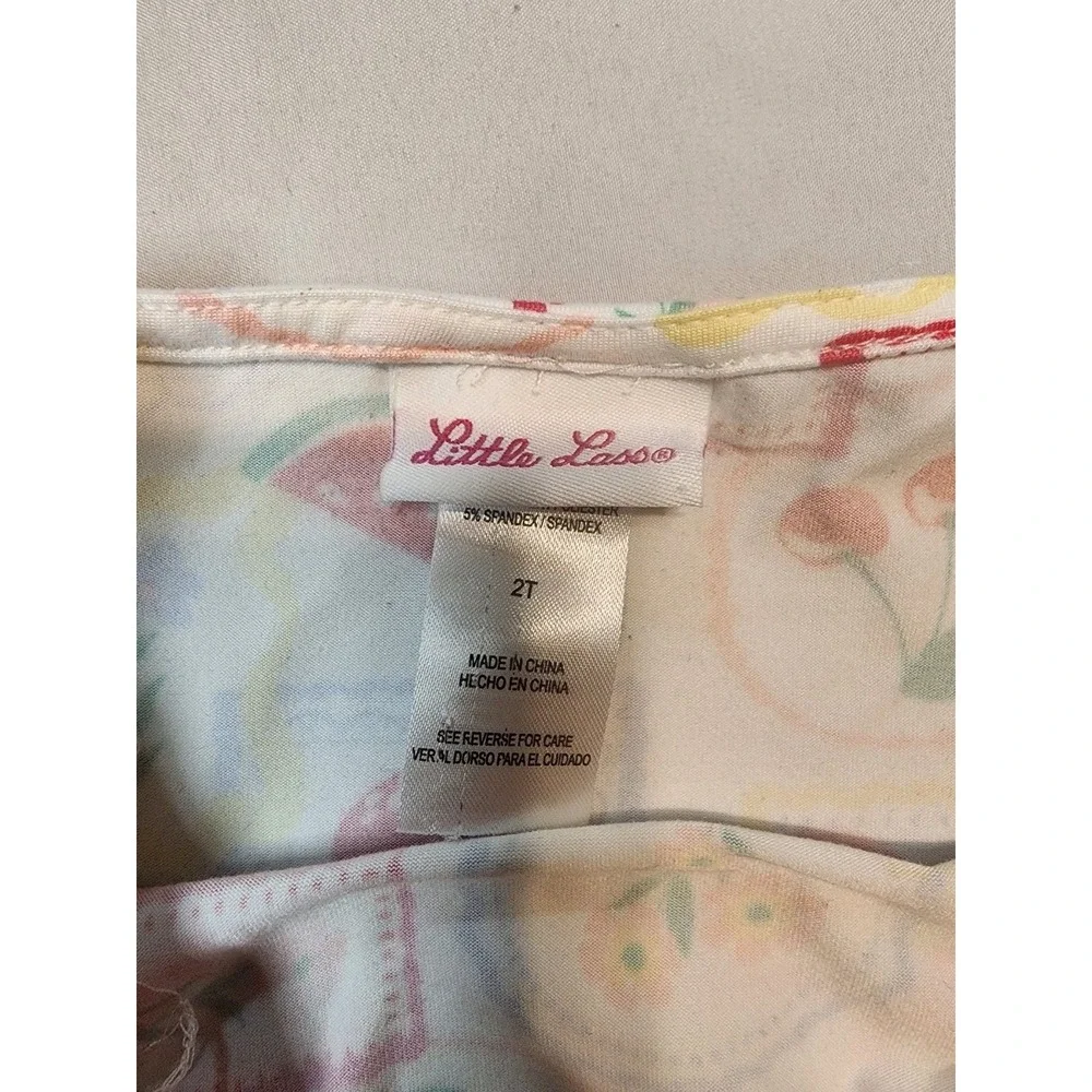 Little Lass Toddler Girls 2T Short Sets Bundle Pink Strawberry Fruit Print